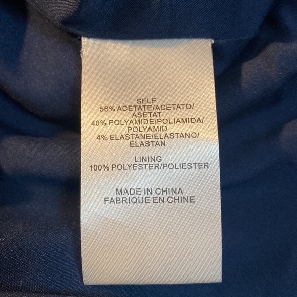 Tibi Women's Size 6 Navy Blue Ruffle-Trimmed Cady Mini Dress - Picture 9 of 12